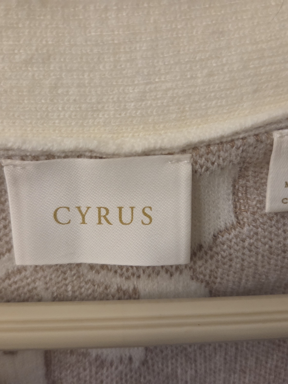 Cyrus Cream Cardigan with Brown Floral Motif - Picture 4 of 6